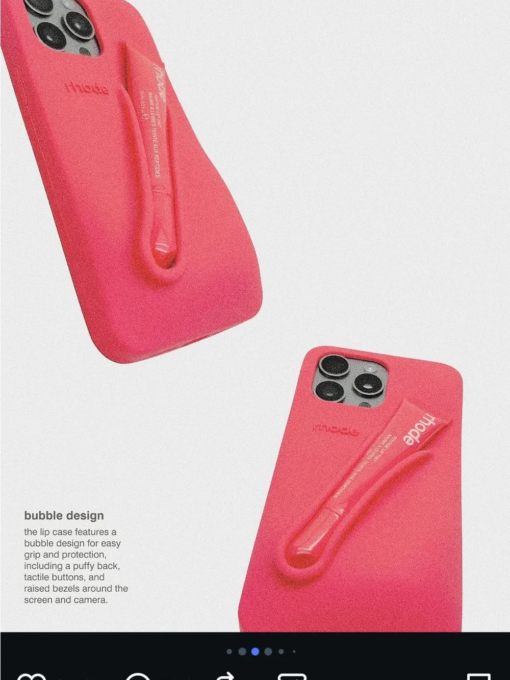RHODE Guava Spritz Lip Phone case iPhone 15